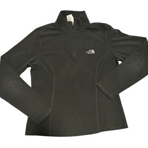 The North Face Womens Black pullover fleece quarter zip mid layer Small jacket